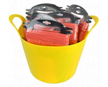 Bucket of 4mm x 20m Orange Multi-Functional Polypropylene Rope (Hasps)